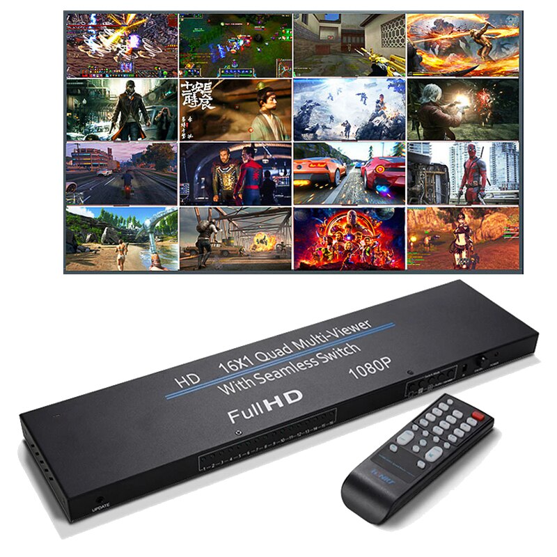 HD 1080P HDMI ȣȯ 16x1 Ƽ  16 In 1 Out Seamless ġ 4x1  Ƽ   ȭ й ȯ